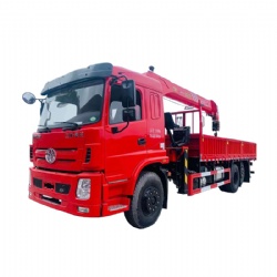 12 Ton Truck With Crane Straight Boom Mobile Truck Cranes For Sale