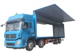 Dongfeng 12m 8x4 Wing Box cargo trucks With 3 doors Van Truck